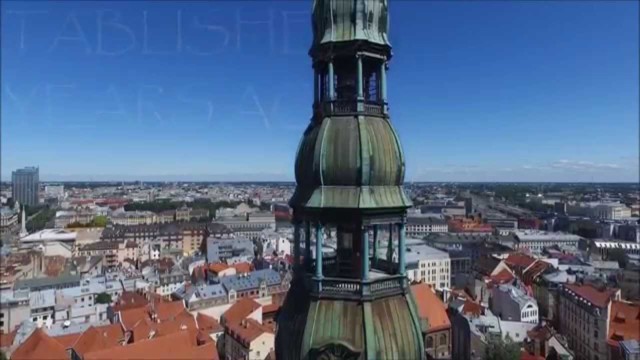 Riga, Latvia drone film – a port destination on many Baltic Cruises and even more hen nights