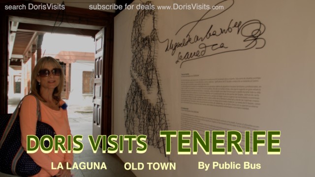 Tenerife, the old town of Laguna and Don Quixote Museum. Jean films for Doris Visits