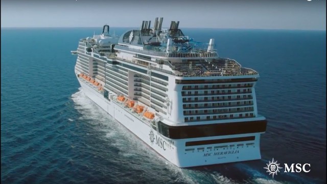 MSC MERAVIGLIA – 5,386 guests this large family ship loves the Med.