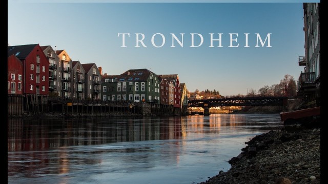Trondheim, Fjord cruise destination seen by DRONE