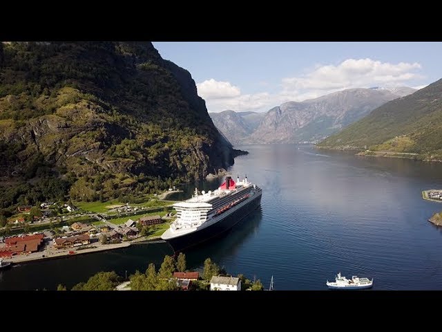 FLAM -Cycle option Finse to Flam - overview route and cycles by DRONE