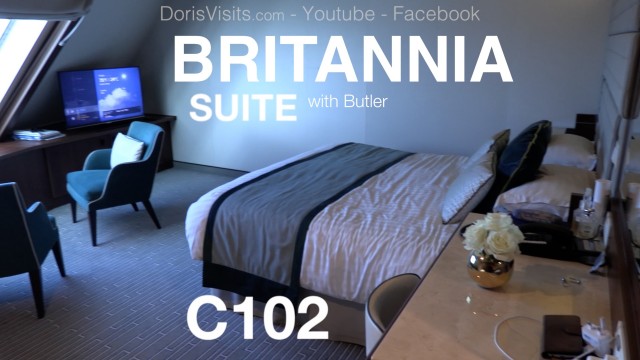 Britannia Cabin Tour – Suite C102 Jean gets shown it by Alan and Sheila