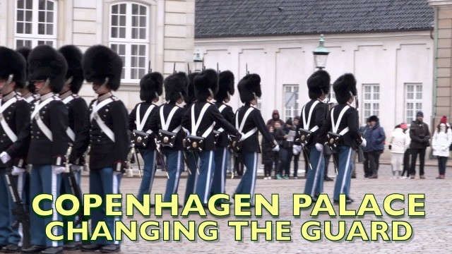 Copenhagen Changing the Guards daily parade at the palace