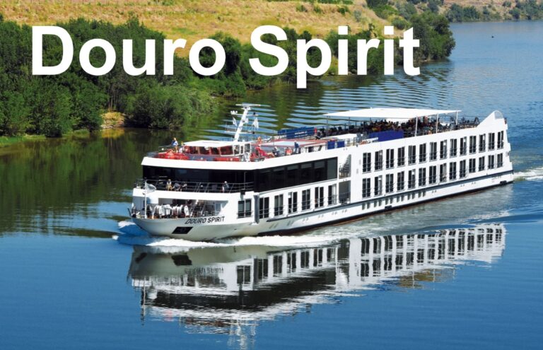Douro Spirit from the air, SAGA’s new charter ship for 20‌22