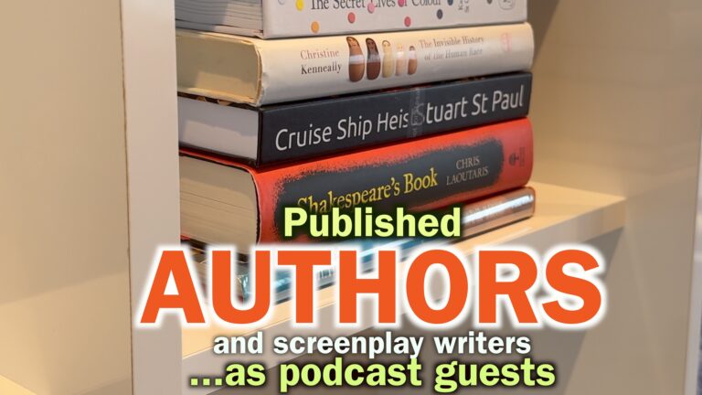 Authors list here to be a Podcast Guest